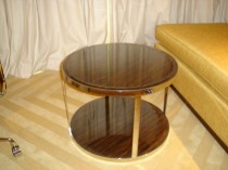 Timber_Veneered Lounge Table With Tempered Glass Top